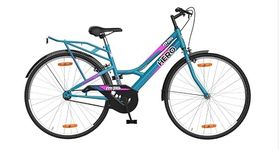 Hero Mig Women Ladies Rigid Cycle In 26" Wheel Size With Integrated Carrier For Age Group 12+ 16 Inches, Freeride Bike , Blue