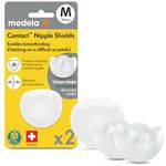 Medela Contact Nipple Shield for Breastfeeding, 20mm Nippleshield, For Latch Difficulties or Flat or Inverted Nipples, 2 Count with Carrying Case, Made Without BPA, Packaging may vary