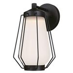 Westinghouse Lighting 63736 Corina One-Light Dimmable LED Outdoor Wall Fixture, Matte Black Finish with Frosted Glass