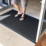 The Shopfitting Shop Large & Small Outdoor Rubber Entrance Mats Anti Fatigue None Slip Indoor Safety Flooring Drainage Door Mat Sizes 0.9 Metre x 1.5 Metre and 0.6 Metre x 0.9m (0.9 Metre x 1.5 Metre)