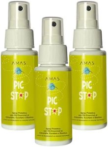 SPRAY PROTETTIVO ANTIZANZARE KIT 3 PEZZI - 100% NATURALE - Prodotto a Mano in Italia - Con Olii Essenziali di Citronella, Eucalipto e Basilico - Ideale per Bambini - (3x 50 ml)