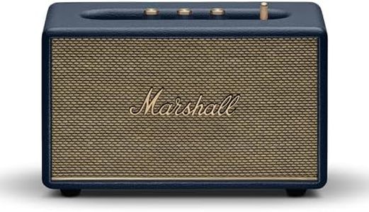 Marshall Acton III Bluetooth Home Speaker - Plug-in Bluetooth Speaker | Loud Stereo Sound with Bass and Treble Controls | 3.5 mm Aux Input - Midnight Blue