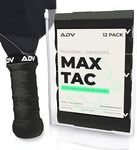 ADV MaxTac Tacky Pickleball Overgrip - Extremely Sticky Non-Slip, Razor-Thin & Easy to Use Pro Pickleball Paddle Grip Tape, 12 Pack (Black)