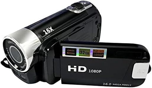 Camnoon Videocámara Digital portátil de Alta definición de 1080P, videocámara DV, Pantalla LCD de 16MP y 2,7 Pulgadas, batería integrada con Zoom Digital de 16X