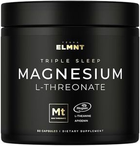 ELMNT Triple Sleep Magnesium Threonate w. Apigenin, Theanine & Magtein Magnesium L-Threonate - Highest Absorption Magnesium Supplement Capsules Natural Sleep Aid for Deep Sleep Calm & Stress Relief