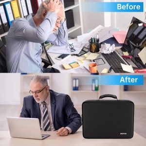 ENGPOW Fireproof Document Storage Box with Lock – 13 Pockets, A4, Waterproof