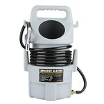 Sorandy Portable Pneumatic Sand Blasting Machine, Aluminum Alloy Polishing Sandblasting Gun with 15 Ft Hose 50 Lb Hopper Suitable for Small and Mediumsized Sandblasting Operations