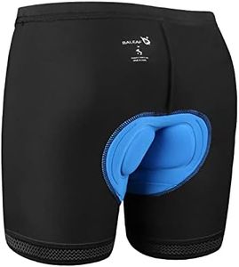 Baleaf Men's 3D Padded Cycling Underwear Shorts, Black, L