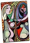 Panther Print Pablo Picasso Girl Before A Mirror Canvas Print Picture Wall Art Large 30X20 Inches