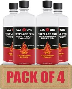 GasOne Bio Ethanol Fuel – Large 4-Pack 32oz Fireplace Fuel for Table Top Firepit, Outdoor Firepit, Stoves – Smokeless and Clean Burning – High-Grade
