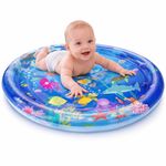 STEPALZZ VEXA Baby Water Play Mat, Inflatable Tummy Time Activity Mat, Leakproof Sensory Toy for Crawling Development, Indoor Outdoor Use, for Infants and Toddlers(65cm×65cm×8cm)