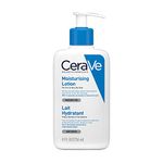 CeraVe Moisturising Lotion, with hyaluronic acid and 3 essential ceramides, Daily Face & Body Moisturiser for Dry to Very Dry Skin (Packaging may vary) 236 ml (Pack of 1)