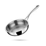 Stahl Artisan Triply 0.6 L, 16 cm Stainless Steel Fry Pan, Induction & Gas Stove Compatible Frying Pan, Omelette Pan, Egg Pan