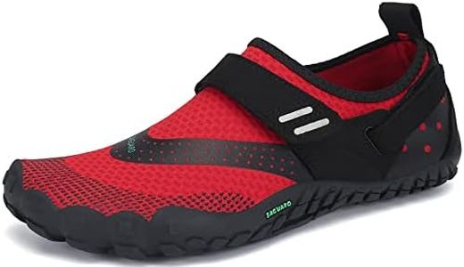 SAGUARO Women's Men's Barefoot Shoes Minimalist Trail Running Shoes Walking | Wide Toe Box | Outdoor Cross Trainer | Zero Drop Sole Scarlet Red