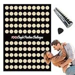 SHCHME Valentines Gift Scratch Off Poster, 100 Positions Challenge Dates Scratch Off Poster Romantic Couples Night Game Poster for Anniversary and Valentines Day Gift