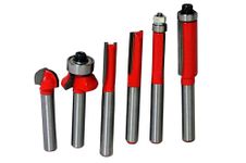 JB 6 Pieces Steel Trimmer Router Bit Set for Wood Working Shank Size 6.35MM