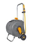 HOZELOCK - Compact Cart Reel 30m : Stable, Sturdy Reel on Wheels, Easy to Assemble and Use, Large Winding Handle, Enclosed Casing, Supplied with all Necessary Accessories [2416R0000]