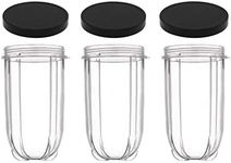 16oz Cups 3 PACK Replacement Cups for Magic Bullet Blender Lids Included Extra Cups