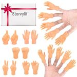 Tiny Hands,20Pcs Miniature Little Hands Realistic Design Funny Mini Hands for Fingers Gifts Prank Gag Party Favors