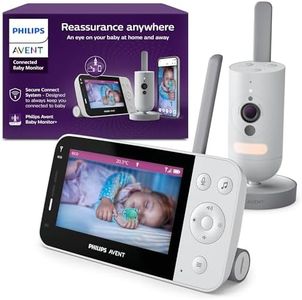 Philips Avent Philips Connected Videophone with Wi-Fi, High-Quality HD Camera, Infrared Night Vision Function, Scream Detection, Intercom Function, DEKRA Certified Private and Safe, SCD951/26
