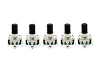 Electronicspices 100K 360 degree Rotary encoder potentiometer D shape shaft handle 5 pin M274 pack of 5pcs