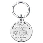 BAZLJY Aunt Keychain - Gifts for Aunt Mother's Day - Aunt Birthday Gifts - I Love You My Auntie Gifts from Nephew Niece, Aunt Gifts from Nephew, Medium