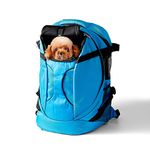 SHCihui Large Pet Backpack| Dog Backpack for Most Dog Sizes | Travel&Hiking Pet Carrier Backpack | with Safety Leash |Large Ventilations|Double-Layer Structure （SkyBlue）