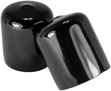 Made in USA Prescott Plastics 7/8" - 0.875" Inch Rubber Hole Plugs and Inserts, Pipe, Round Black Vinyl End Caps for Metal Tubing, Fence Post, Glide Protection from Furniture (Pack of 50)