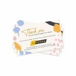 ESCAPER Elegant Thank You Cards for Business - Set of 50 Cards (3.5 x 2 inches) for Returns, Ratings, Gifts, and Business Reviews - Show Your Appreciation in Style.