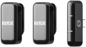 RØDE Wireless Micro - Microphone sans Fil Compact, Deux micros avec étui de Charge pour la création de Contenu sur Smartphone - USB-C, Noir