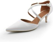 Womens Court Shoes Ankle Strap Low Kitten Heel Shoes Ladies Comfort Plus Large Size Wedding Evening Party Classic Work Shoes
