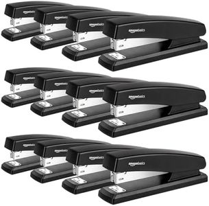 Amazon Basics 25-Sheet Capacity, Non-Slip, Office Stapler with 1250 Staples, Black - Pack of 12