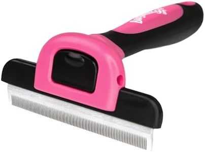 BUGALUGS Deshedding brush for dogs, cats, horses & pets. Professional pet comb dog brushes for grooming for short to long hair undercoat rake dog brush. Great Cat brush dog comb that reduces shedding