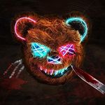 ZONESTA Bear Mask Halloween Costume, Animal Bear Bloody Plush Horror Mask Halloween Role Playing Party Dress Up