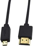 Duttek HDMI to Micro HDMI Cable, Extreme Slim/Thin and Flexible Micro HDMI Male to HDMI Male Cable for 1080P, 4K, UltraHD, 3D, Ethernet, and Audio Return Channel (2ft/ 60cm)