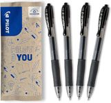 PILOT FLW538745 0.7 mm G207 Retractable Gel Rollerball Tip - Black (Pack of 4)