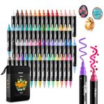 Ohuhu Acrylic Paint Pens 60 Colors: Dual Tips (Round & Fine) Acrylic Markers High Opacity Paint Markers Waterproof Lightfast for Rock Painting Easter Eggs Wood Glass Ceramic Canvas - Kakaako