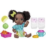 Baby Alive Fruity Sips Doll, Lime, Toys for 3 Year Old Girls,Boys 12-inch Baby Doll Set, Drinks & Wets, Pretend Juicer, Kids 3 and Up, Black Hair