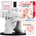 LTDSOAR Hand Casting Kit Couples with Practice Kit, Hand Mold Kit for Adults & Kids, Romantic Anniversary Wedding Birthday for Her or Him,Boyfriend Girlfriend Unique