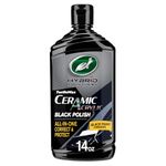 Turtle Wax 53448 Hybrid Solutions Ceramic Acrylic Black Polish and Wax Formulated for Black Car Paint, Removes Surface Scratches and Swirl Marks, Provides Water Repellency, 14 oz. (Pack of 1)