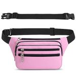 IHIGOGOFA Bumbags Waist Fanny Pack Fashion Bum Bag with 65cm Extended Belt for Dog Walking Climbing Hiking Travel Cycling Girls Ladies Men Women (Pink#1)