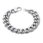 PROSTEEL Stainless Steel Cuban Bracelet Chunky Wrist Chain 19CM