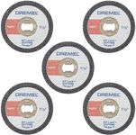 Dremel EZ Lock EZ476 Plastic Cut Off Wheel 5 pack, 5 Cutting Wheels with 38mm Cutting Diameter for Rotary Tools