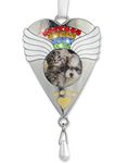 Rainbow Bridge Ornament -- Beautiful Rainbow Crystals and White Angel Wings Surround a Photo of Your Precious Pet -- Gift Boxed with the Rainbow Bridge Poem -- Pet Memorial Gift, Loss of a Pet, Pet Sympathy, Pet Remembrance by Banberry Designs