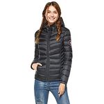 Extreme Pop Womens Pure Goose Down Hooded Jacket for Winter Spring 6 Colours (M, Black)