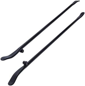 JAMTON 2 PCS Tire Mount and Demount Iron, Heavy Duty Tire Bar Set, 34645 Tire Iron, Tire Changing Tools, Tire Bars for Semi Tires, 40In × 1 3/8 in, Black
