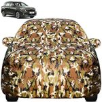 Pivalo 100% Waterproof Car Body Cover for Kia Seltos (All model) Anti Dust, Heat Resistant UV Proof-Triple Stitched Elastic Grip With Mirror Pocket (Heavy Duty Camouflage Design Tailored Fit)