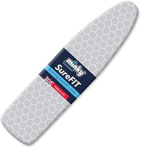 Minky Homecare SureFit Super Soft Ironing Board Cover and Pad with Ultra Thick Felt Backing for Smoother Ironing and Pressing - 54 x 15 inches