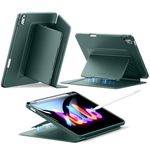 ESR for iPad Air 11 Inch M3/M2 Case (2025/2024), iPad Air 5th/4th Gen (2022/2020), Vertical Stand Cover, Multi Stand Angles, Ultra-Stable Case with Pencil Holder, Flip Series, Midnight Green