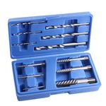 AASONS Screw Extractor Twist Drill Bit Broken Bolt Remover Drill Guide Bits Set Electric Tools Accessories (Set Of 12 Pcs)